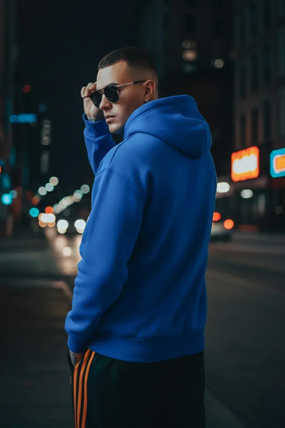 Blue Oversized Hoodie