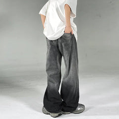 Black Shaded Baggy Fit Jeans