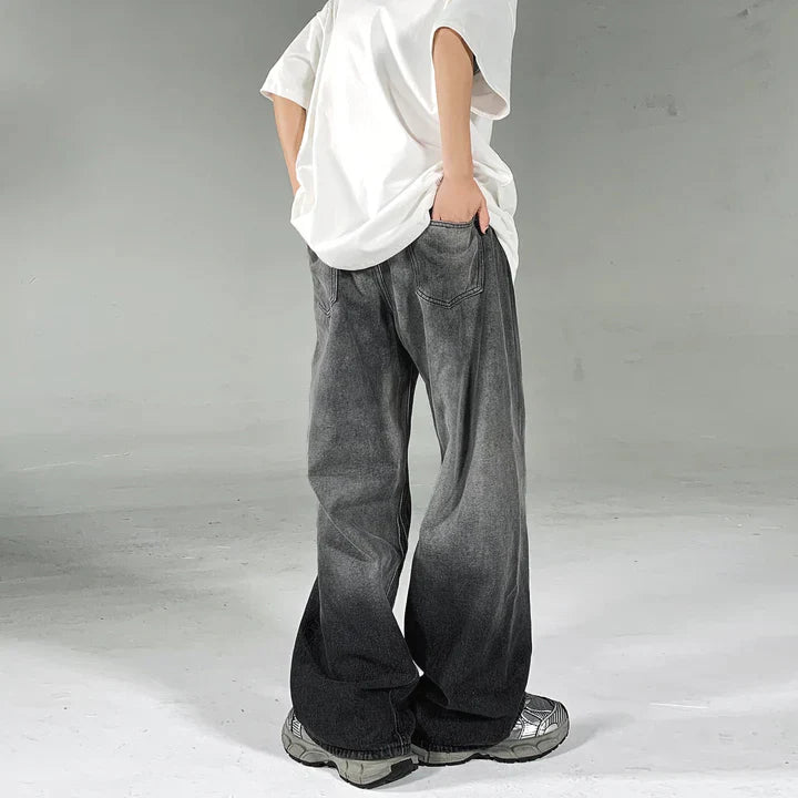 Black Shaded Baggy Fit Jeans