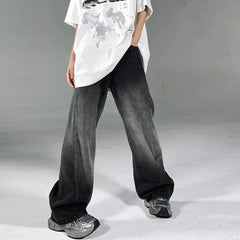 Black Shaded Baggy Fit Jeans