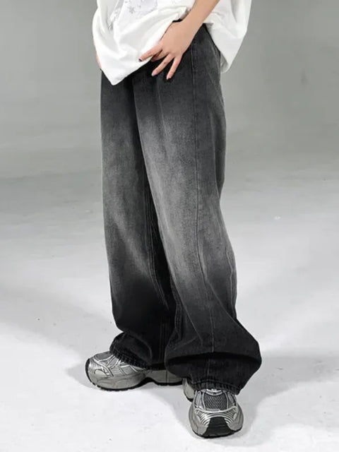 Black Shaded Baggy Fit Jeans
