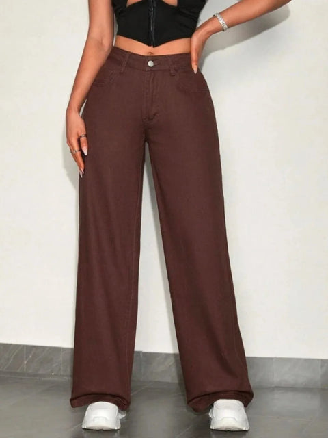 Brown Wide Jeans