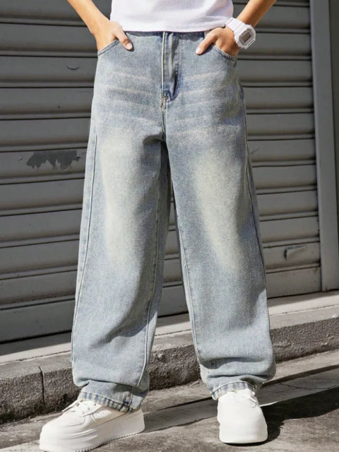 Casual Wide Leg Jeans