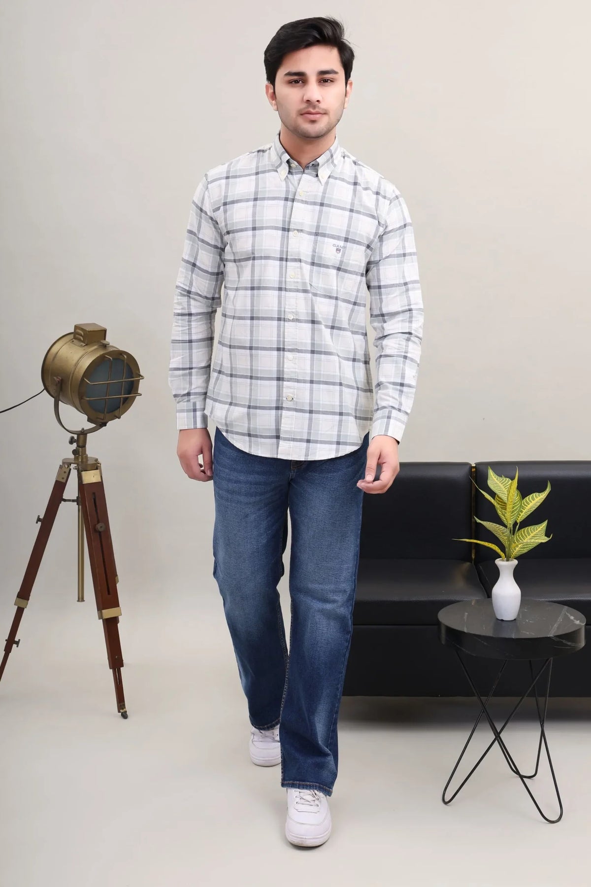 Checked Cotton Shirt