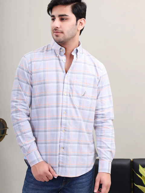 Checked line Cotton Shirt