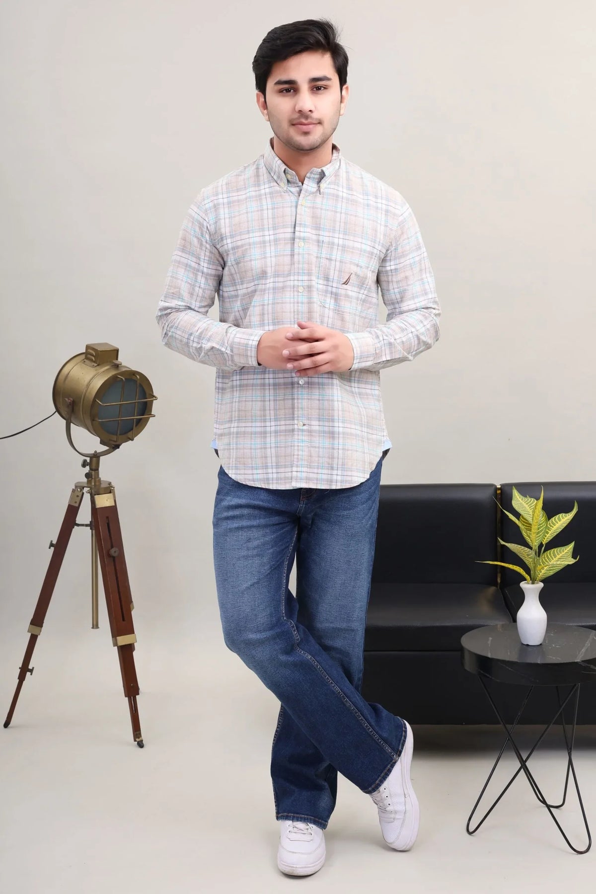 Checked whitish Shirt