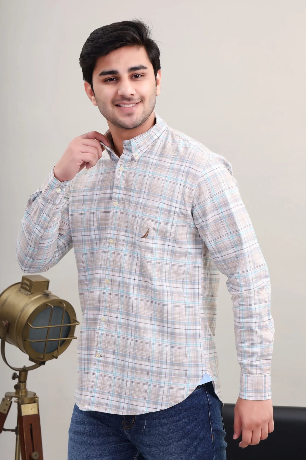 Checked whitish Shirt