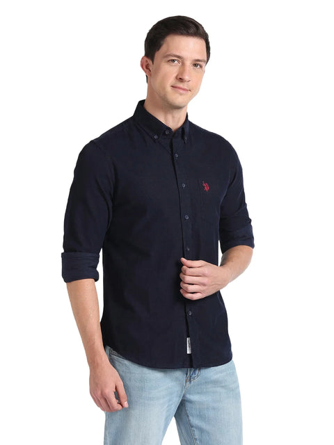 Corduroy Blue Shirt
