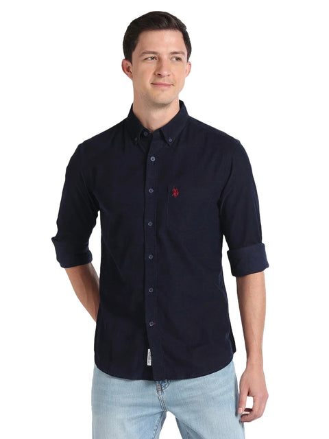 Corduroy Blue Shirt