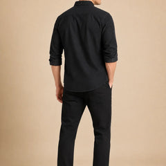 Corduroy Dark Grey Shirt Back View By Waysho