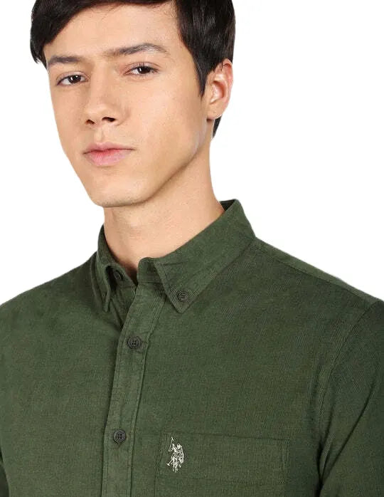 Corduroy Green Shirt