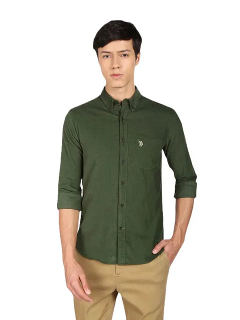 Corduroy Green Shirt