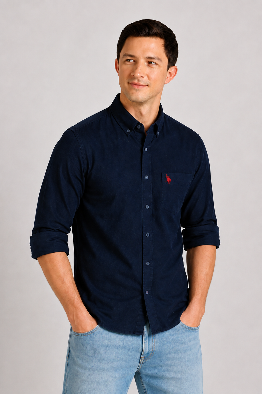 Corduroy Navy Blue Shirt