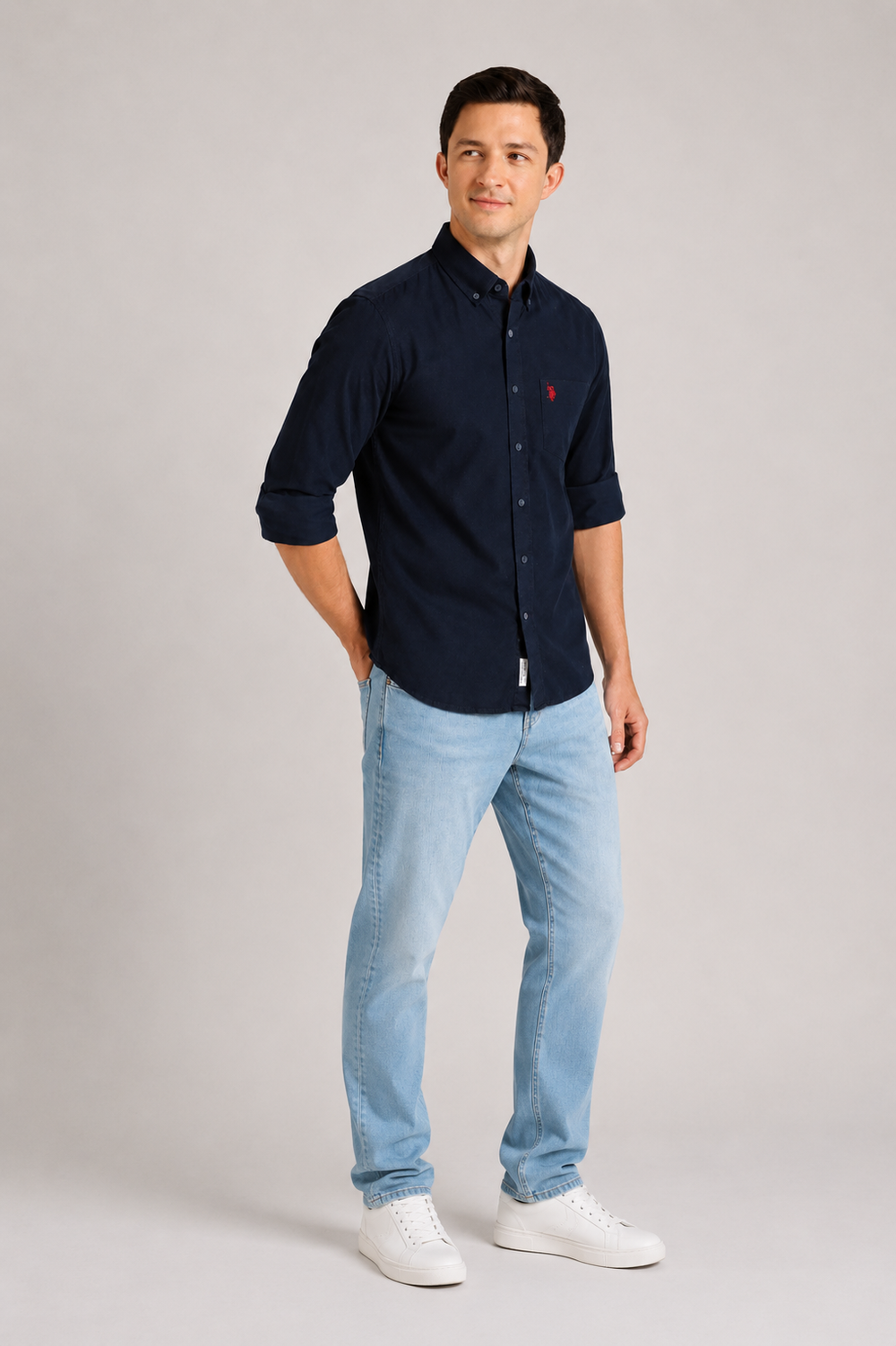 Corduroy Navy Blue Shirt
