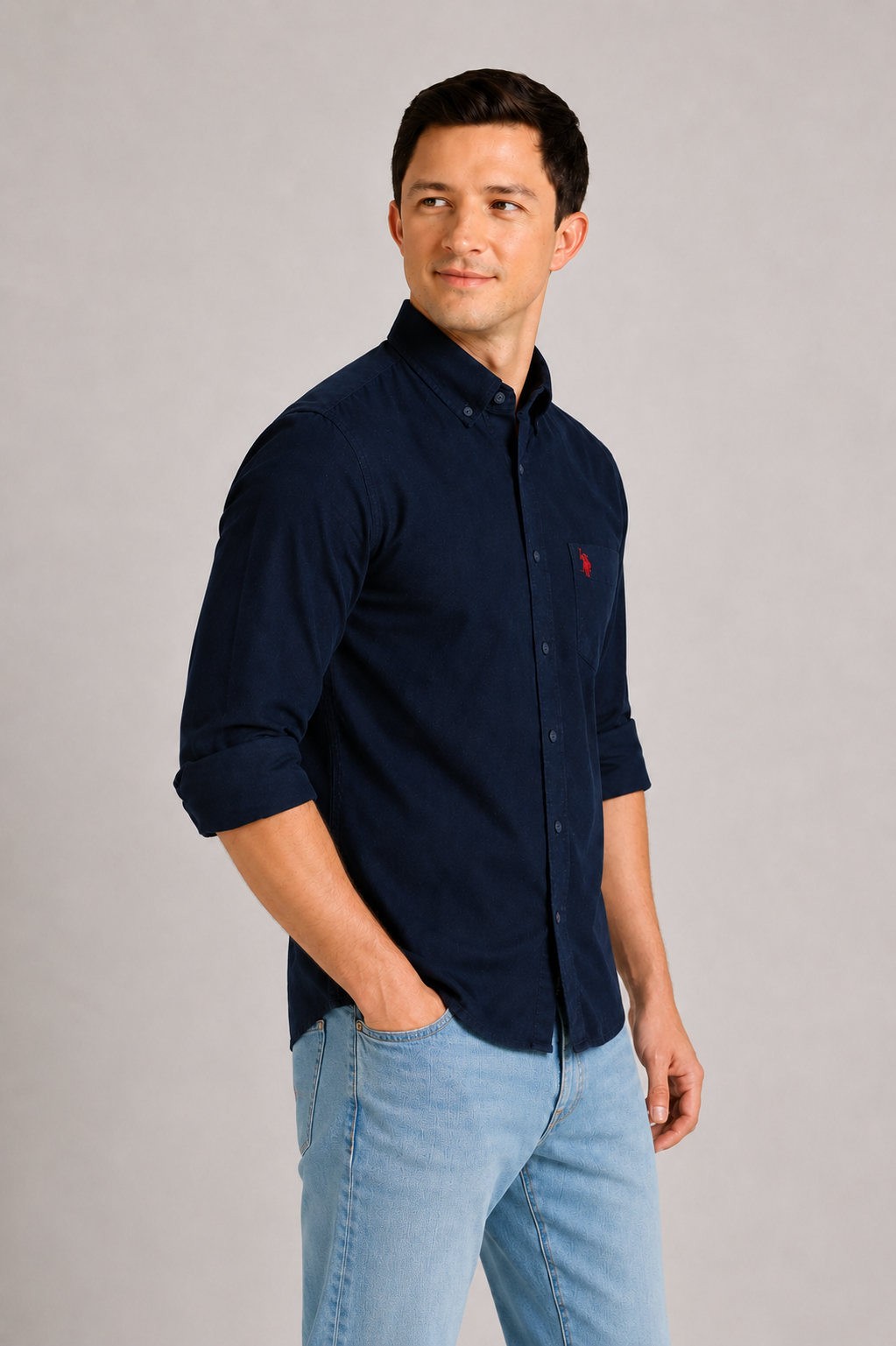 Corduroy Navy Blue Shirt