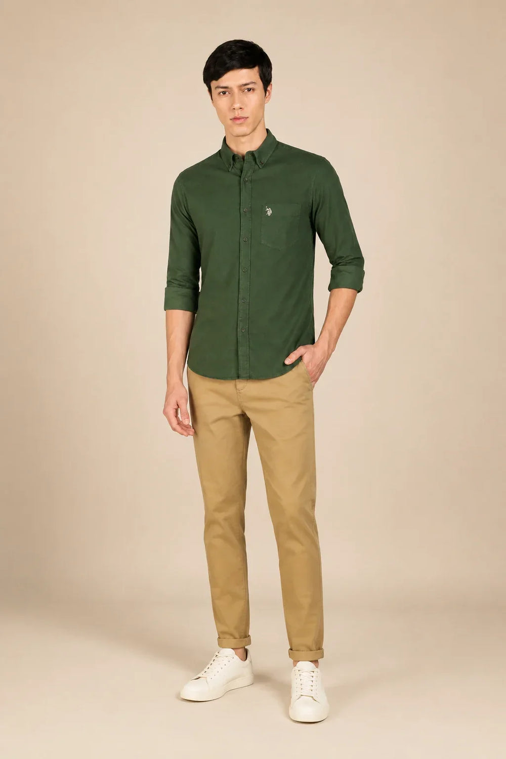 Corduroy Olive Green Shirt