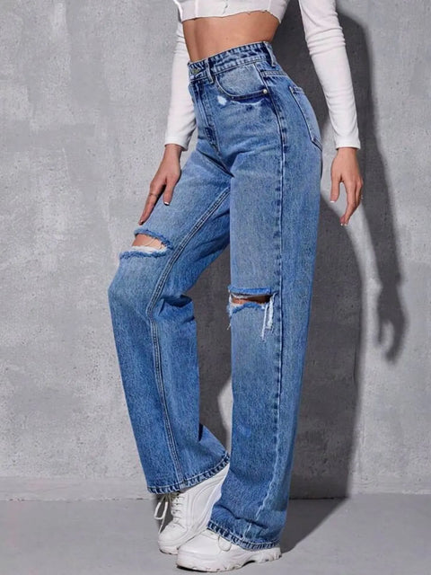 Double Torn Jeans