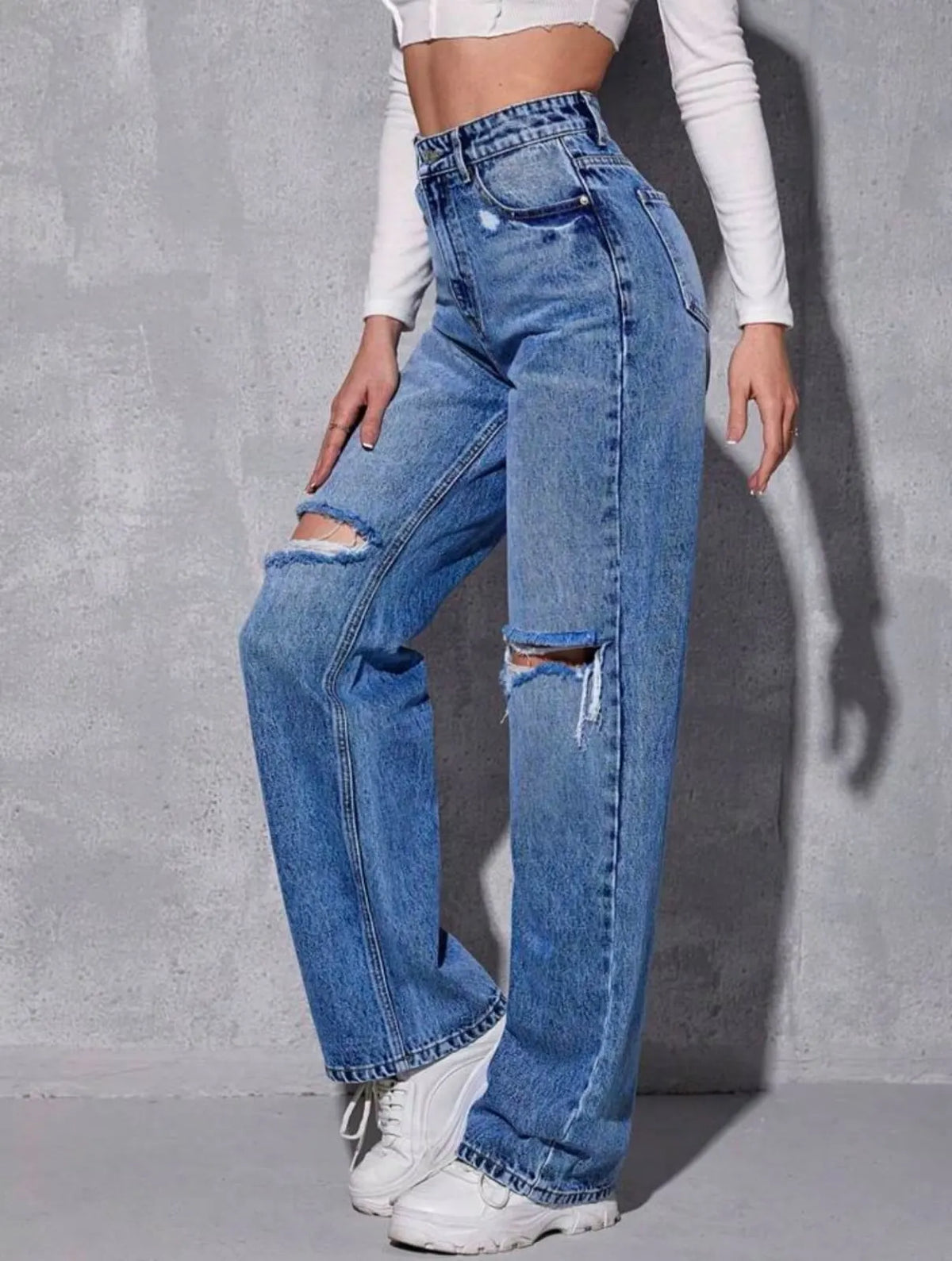 Double Torn Jeans