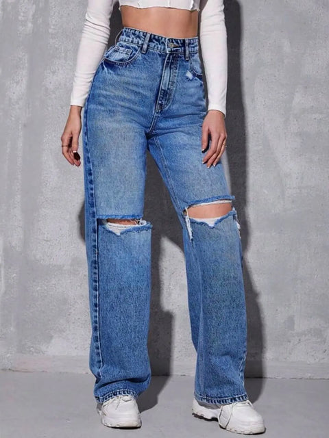 Double Torn Jeans