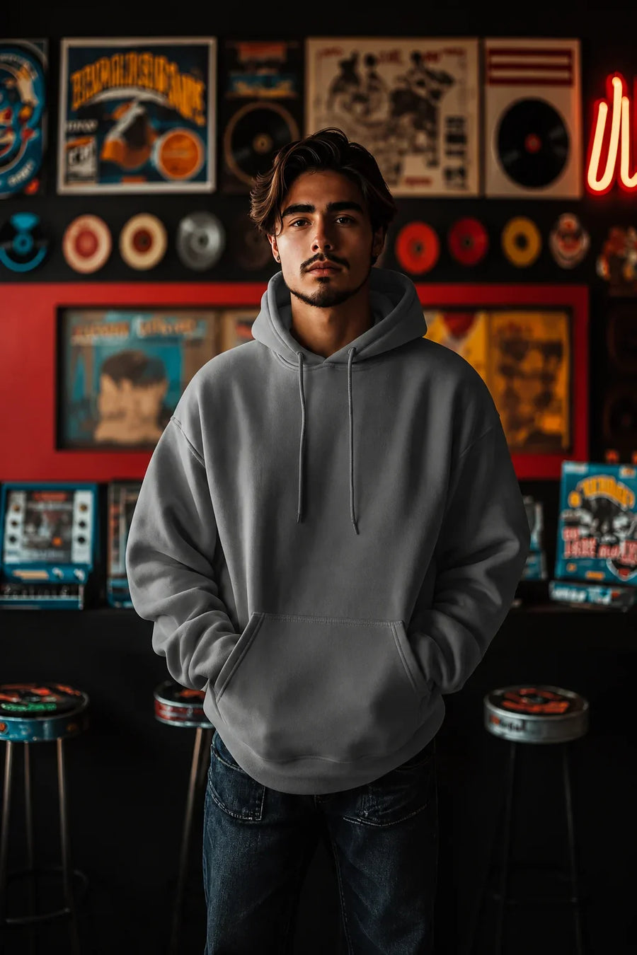 Grey Oversized Hoodie