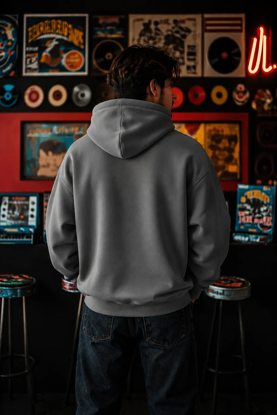Grey Oversized Hoodie
