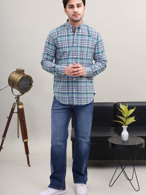 NAUTICA Checked Casual Cotton Shirt