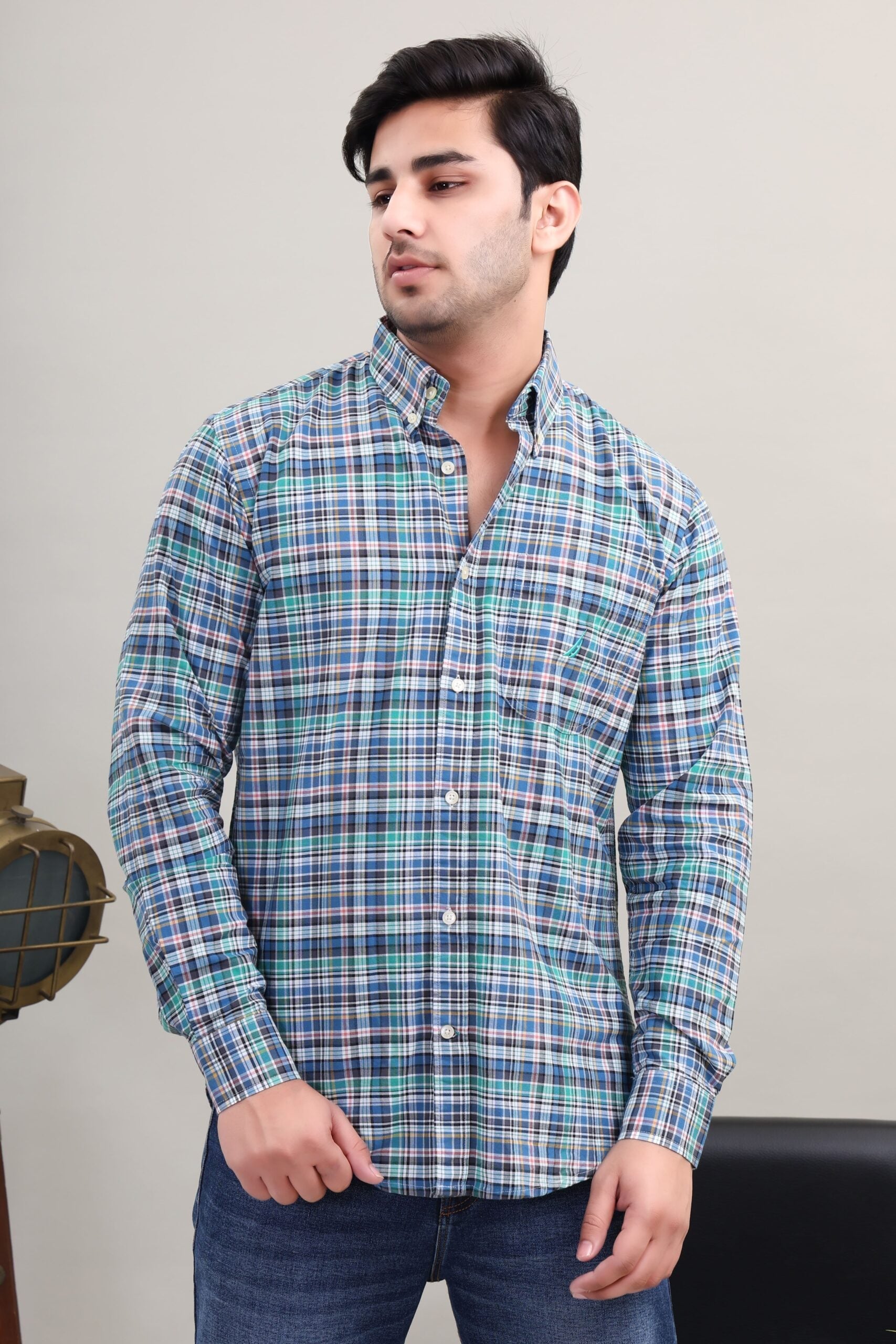 NAUTICA Checked Casual Cotton Shirt