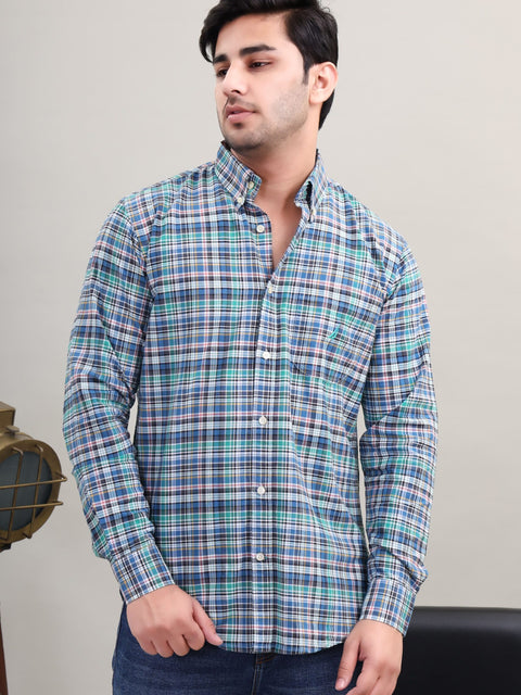 NAUTICA Checked Casual Cotton Shirt