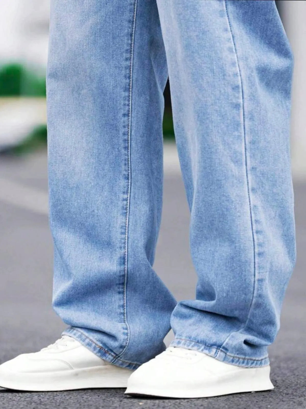 Ice Blue Baggy Jeans