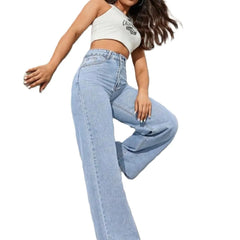 Ice Blue Wide Jeans