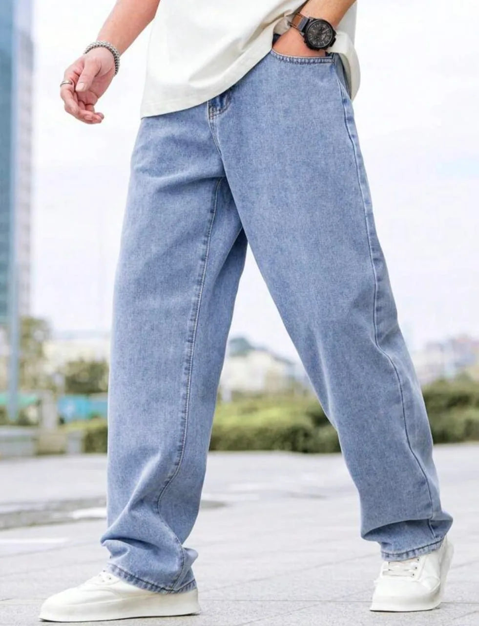 Ice Blue Wide Leg jeans