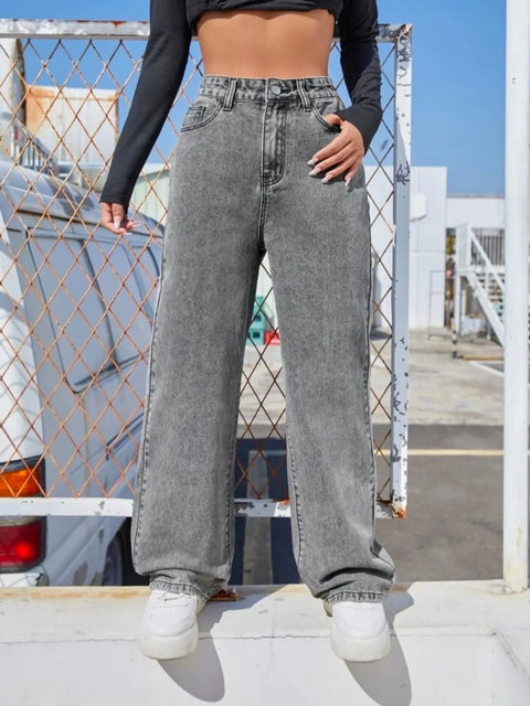Light Gray Wide Jeans