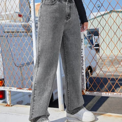 Light Gray Wide Jeans