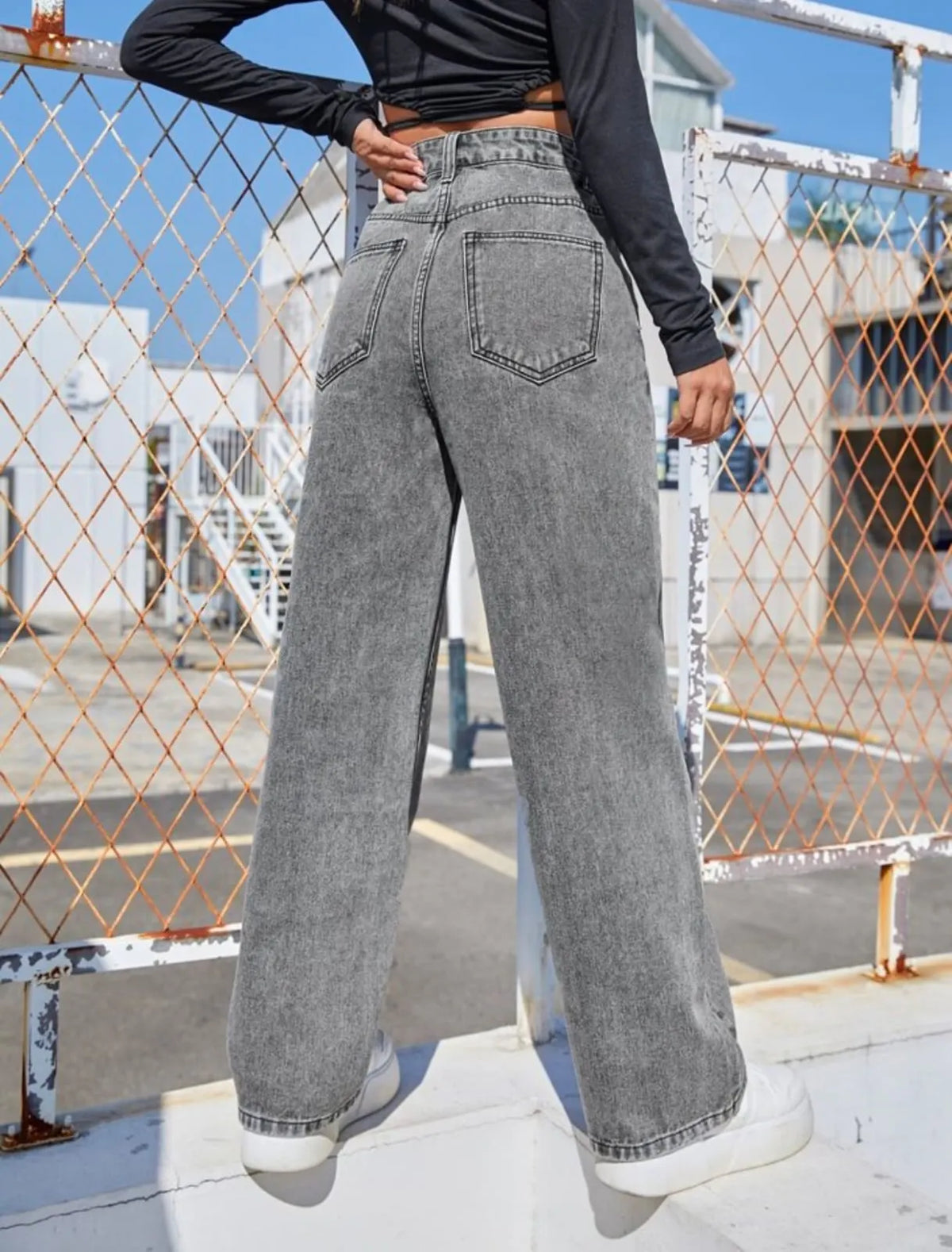 Light Gray Wide Jeans