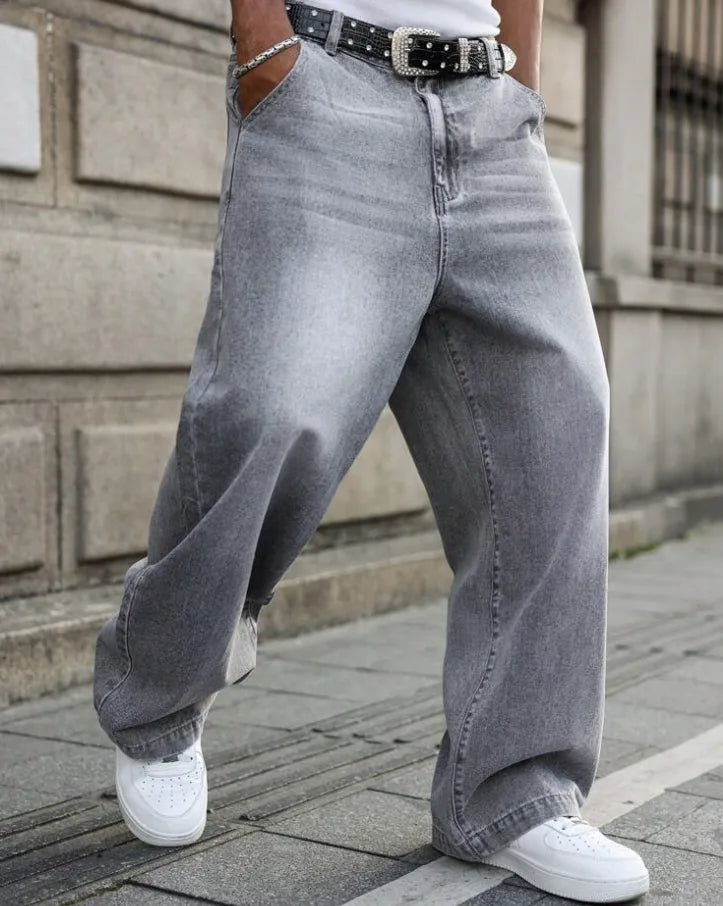 Light Grey Loose Fit Jeans