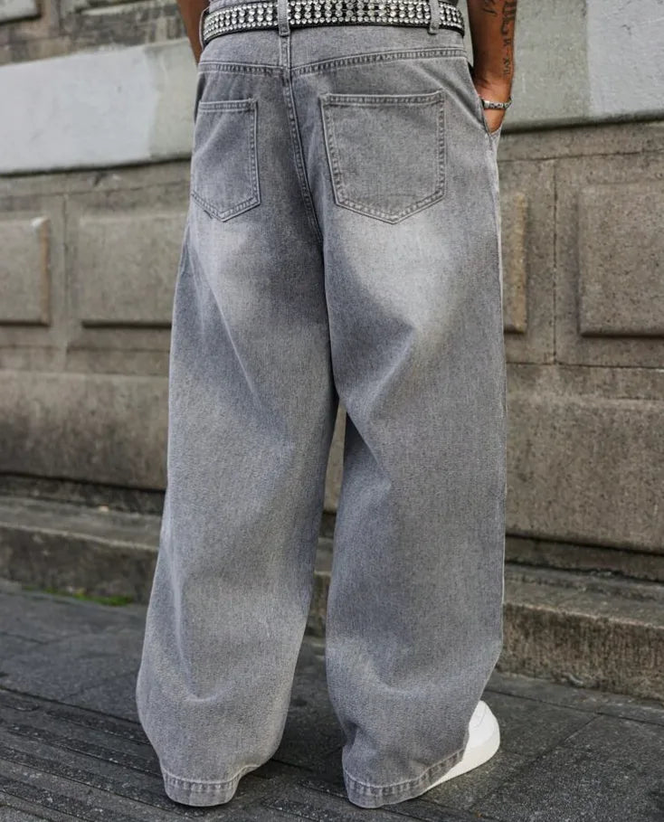 Light Grey Loose Fit Jeans