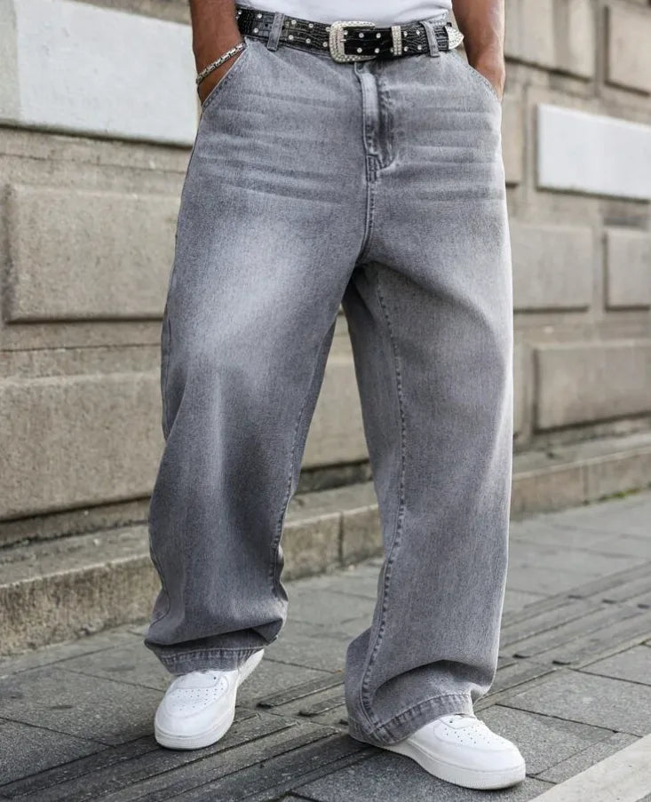 Light Grey Loose Fit Jeans