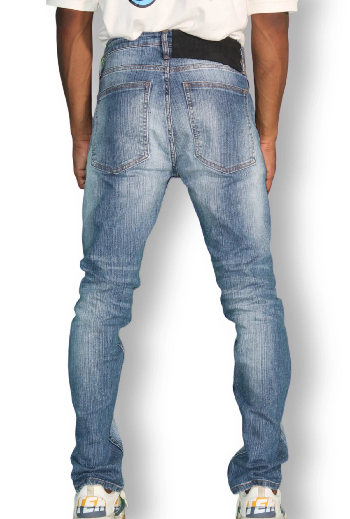 Lined Light Whiskers Jeans