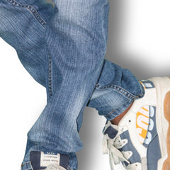 Lined Light Whiskers Jeans