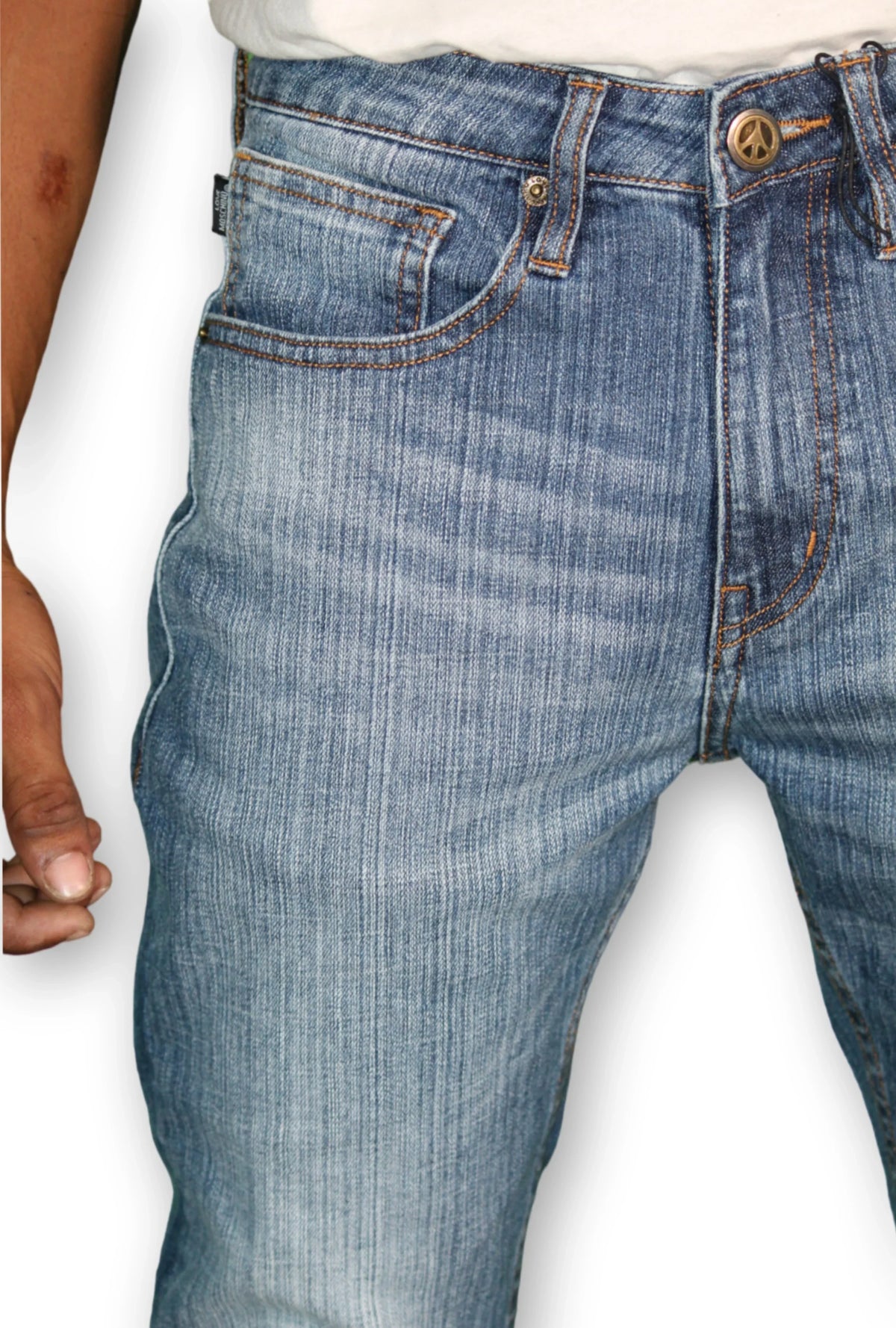 Lined Light Whiskers Jeans