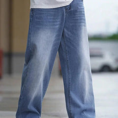 Men Baggy Mid-Rise Jeans