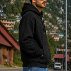 Men Black Oversized Hoodie
