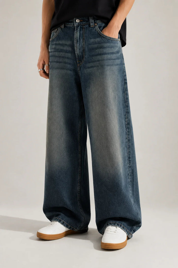 Men's Blue Super Baggy Jeans