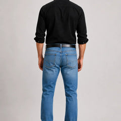 Men's Corduroy Black Shirt Back By Waysho