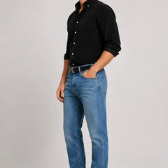 Men's Corduroy Black Shirt Left By Waysho