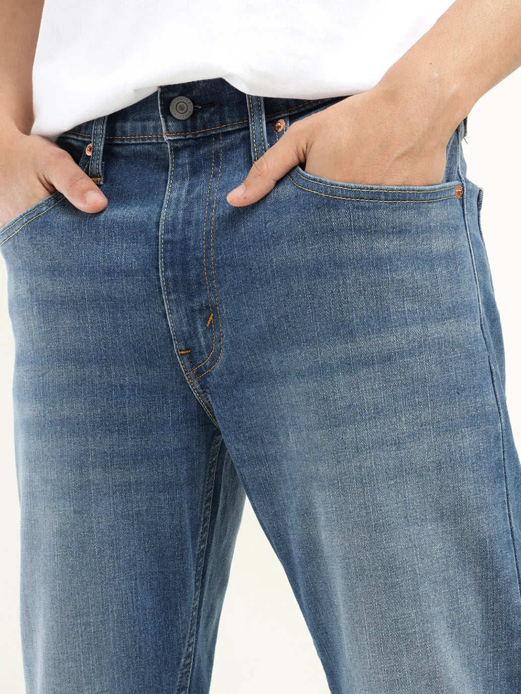 Mid Rise Blue Jeans