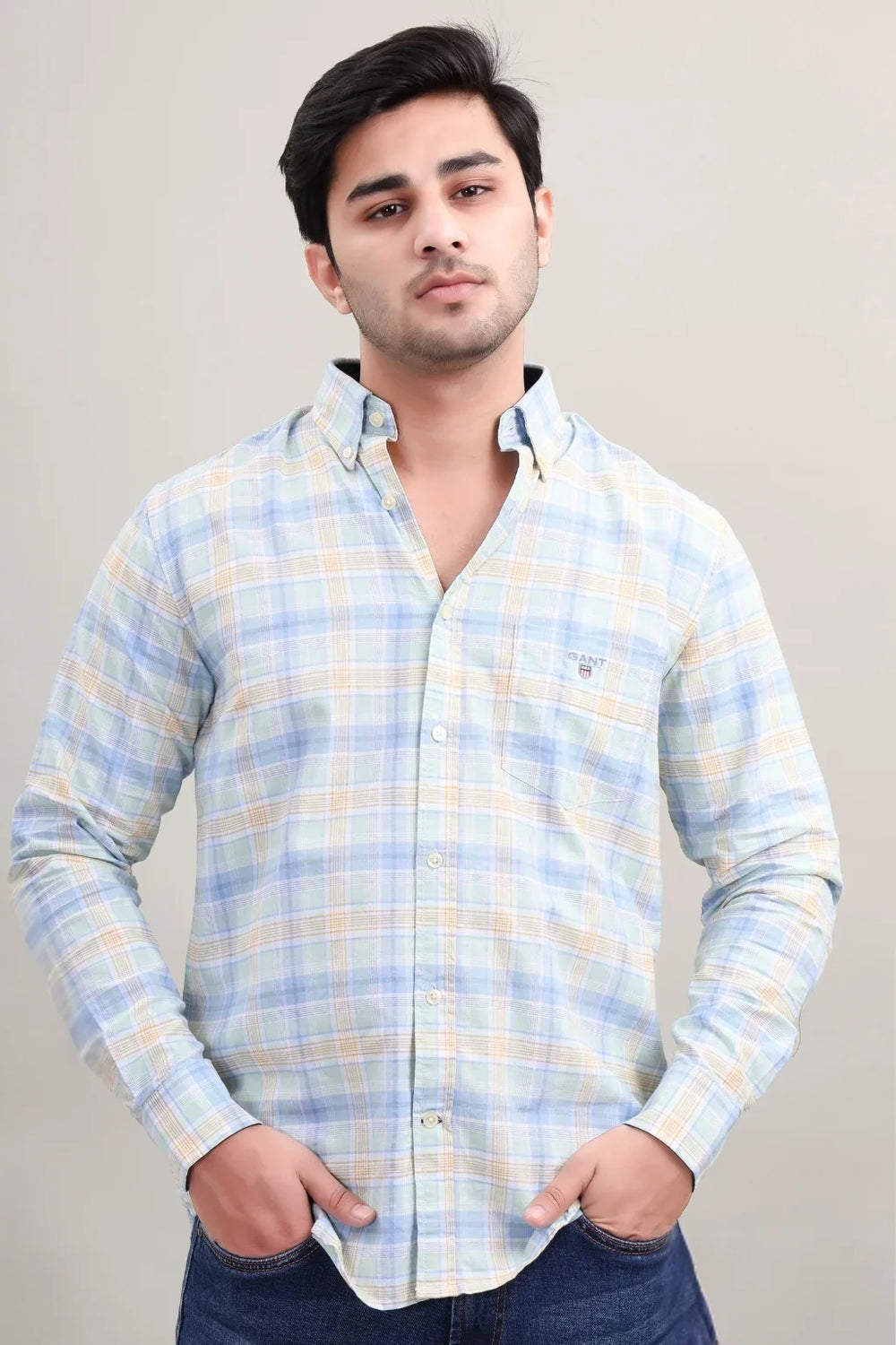 MULTIPLE CHECK COTTON SHIRT