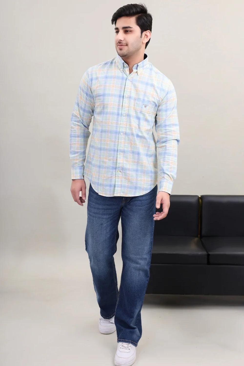 MULTIPLE CHECK COTTON SHIRT