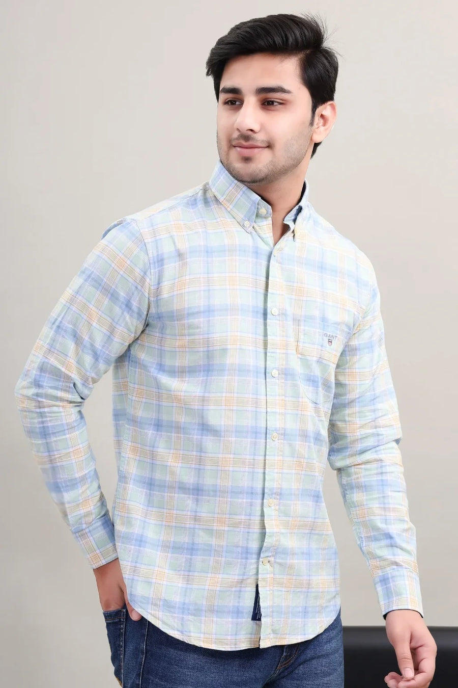 MULTIPLE CHECK COTTON SHIRT