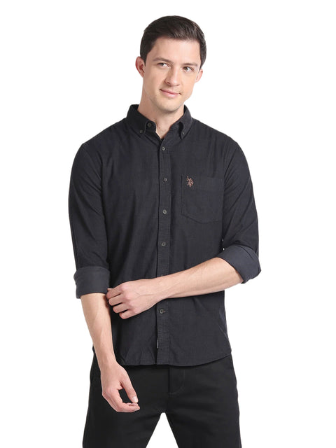 Corduroy Dark Sky Blue Shirt